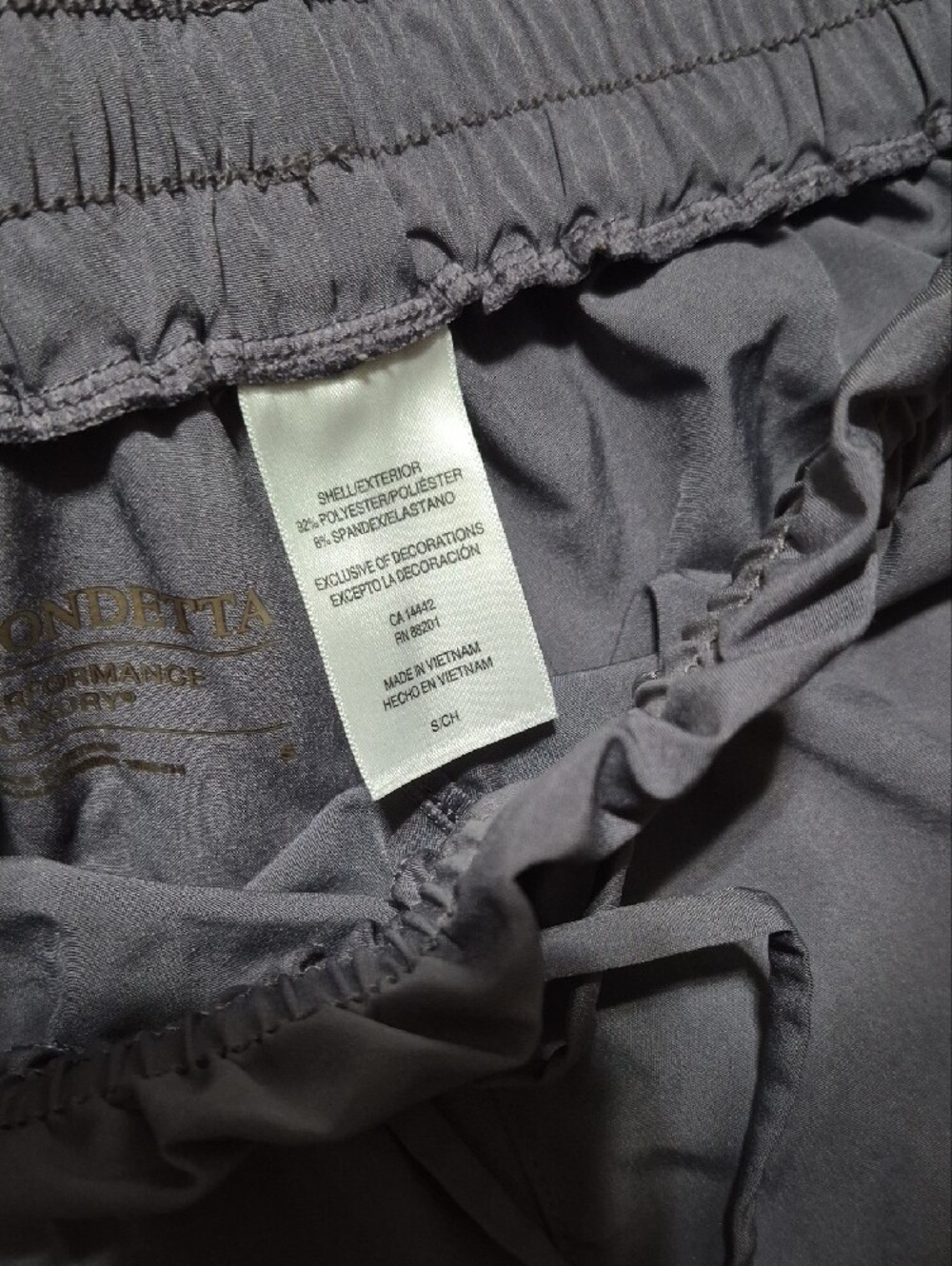 Mondetta High-Waist Drawstring Shorts in Charcoal - Picture 3 of 4